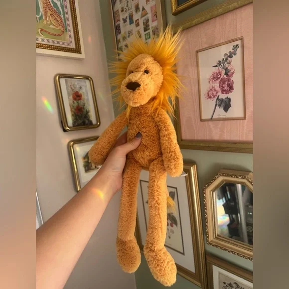 Jellycat Retired Wild Thing Lion Plush Stuffed Yellow Long Legs 14" - Picture 2 of 7